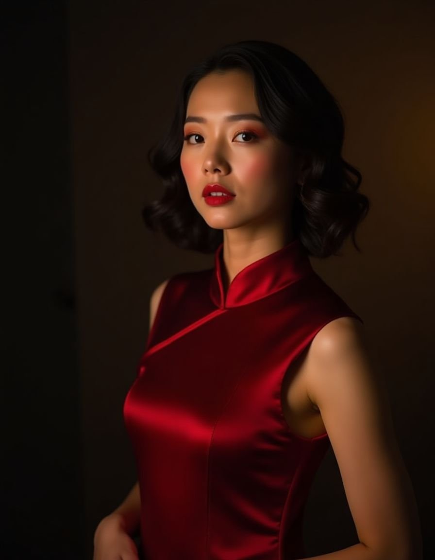 夜色朦胧的旗袍佳人 - 旗袍写真高清大图 - 私密趣事唯美写真